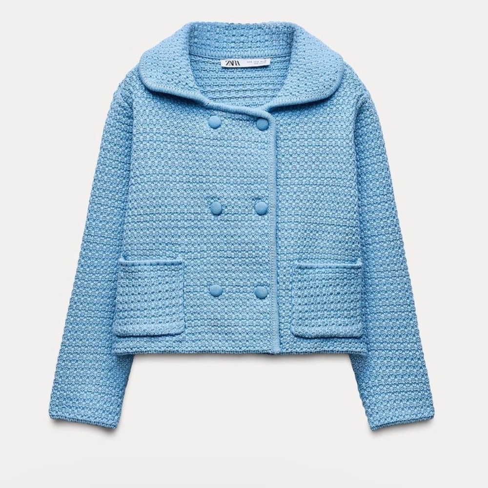 chunky knit peter pan collar cardigan